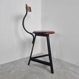 Tabouret industriel vintage, années 1950