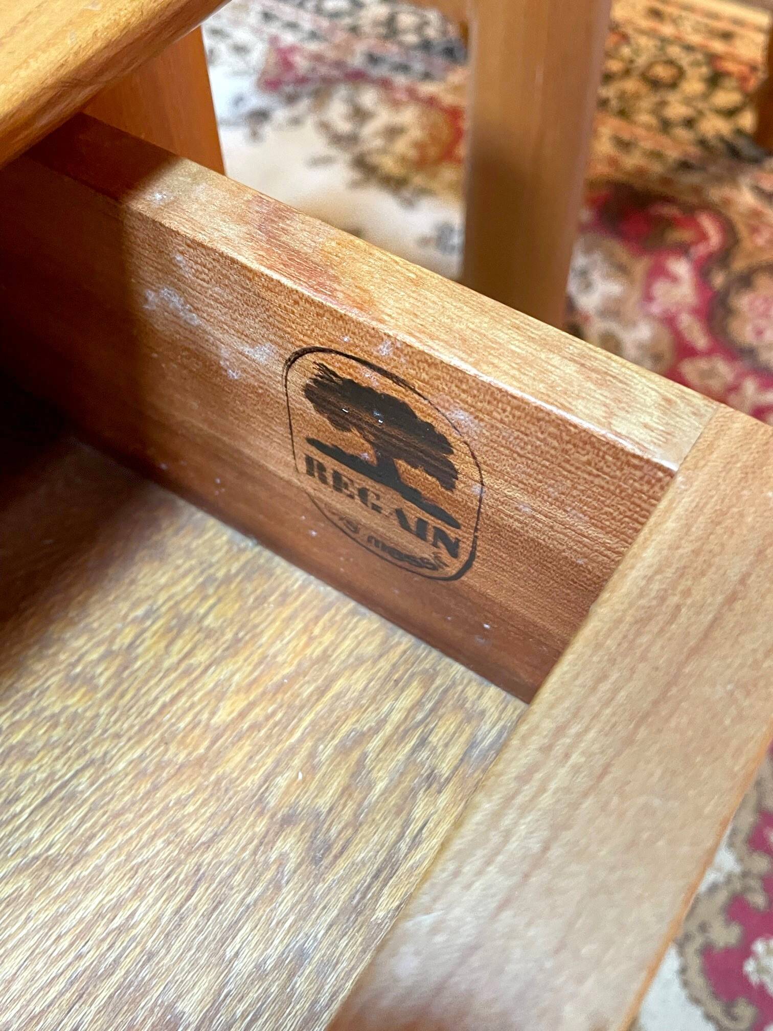 Vintage bedside tables from Maison Regain, 1980s, stamped.