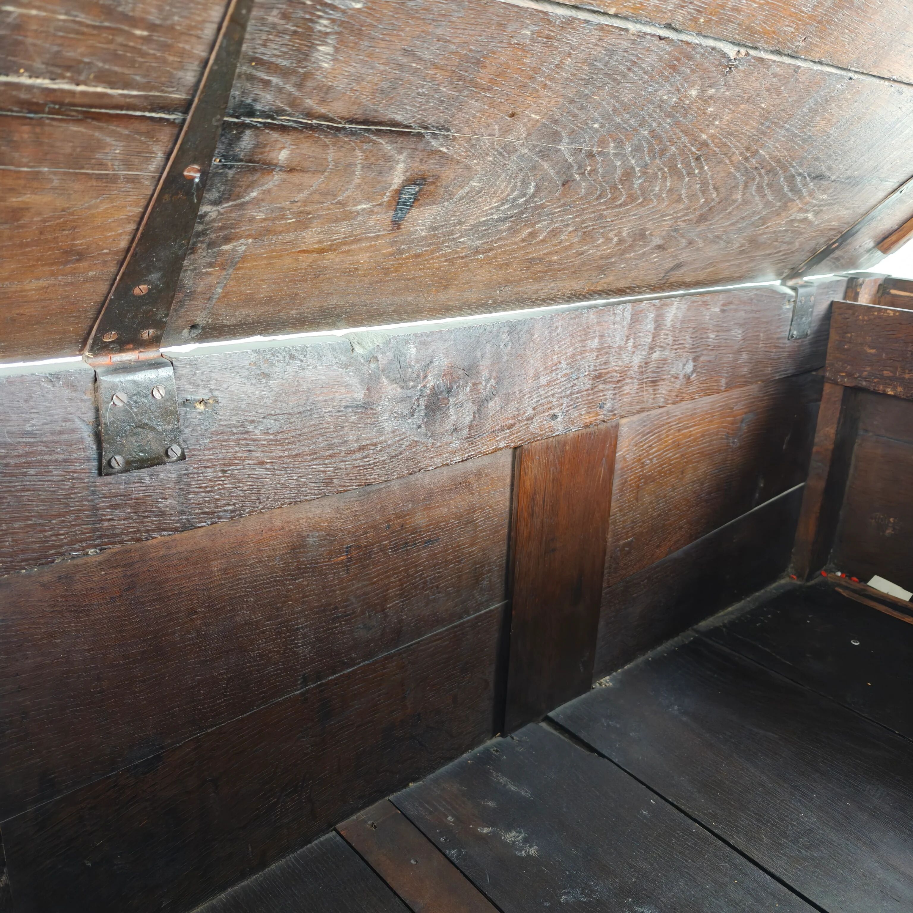 Antique 18th century Georgian oak mule chest / coffer / blanket box
