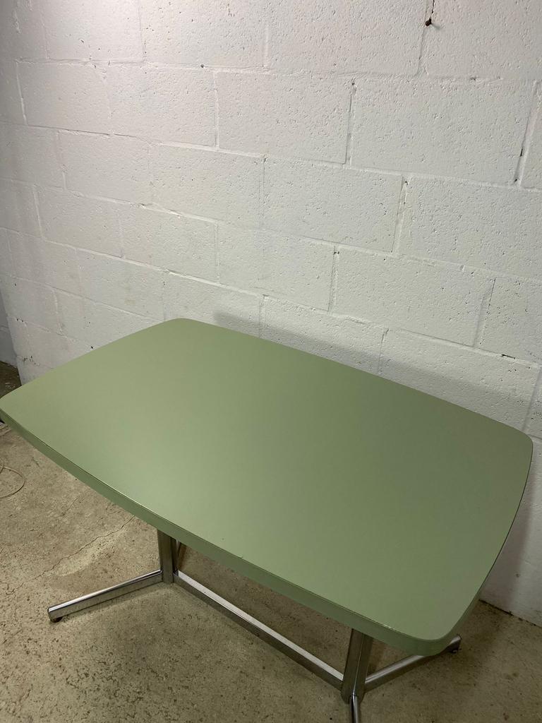 Vintage formica table with mint green top
