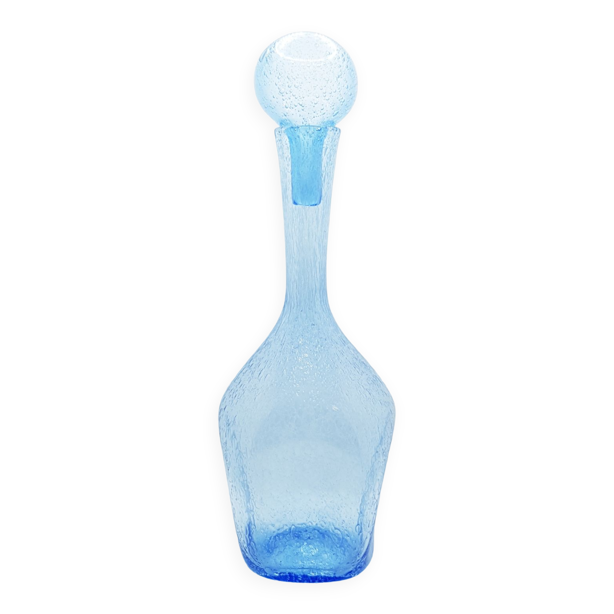 Carafe mauve soufflée à la main