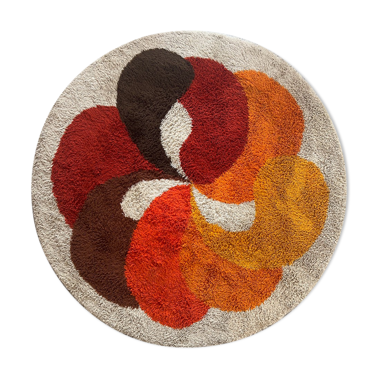 Psychedelic "Rya" carpet from Desso, Netherlands 70s.