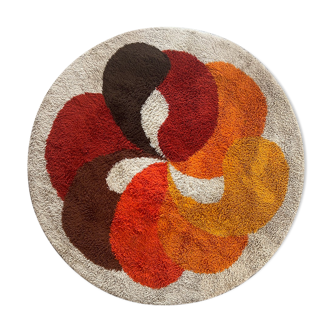 Psychedelic "Rya" carpet from Desso, Netherlands 70s.