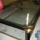 Brass and glass coffee table