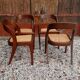 Lot de 4 chaises gondoles cannées