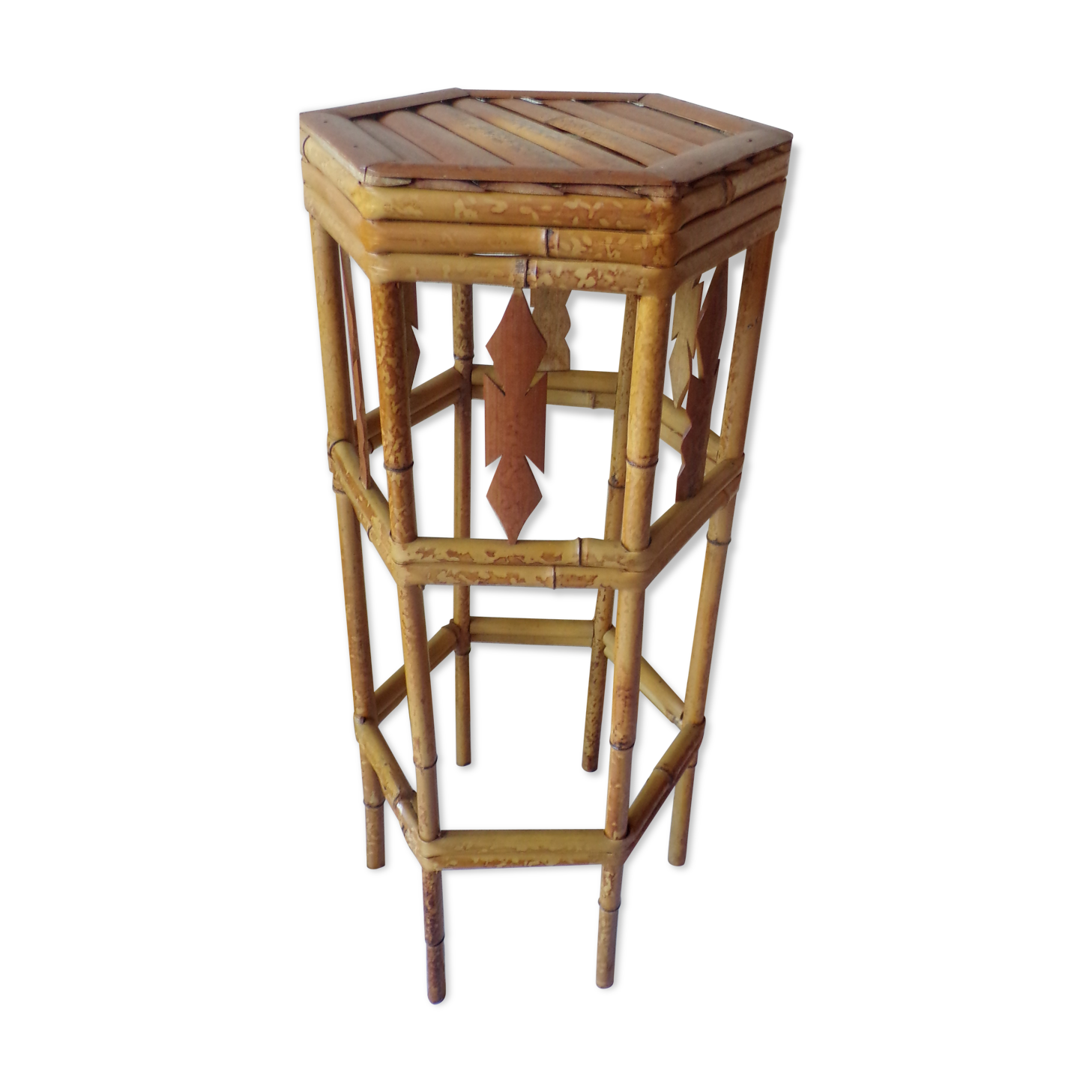 Bamboo side table