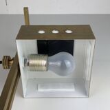 Lampe de bureau architecturale Bauhaus Art Déco en laiton, style Marcel Breuer