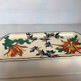 Plat Longwy ancien à décor de fleurs