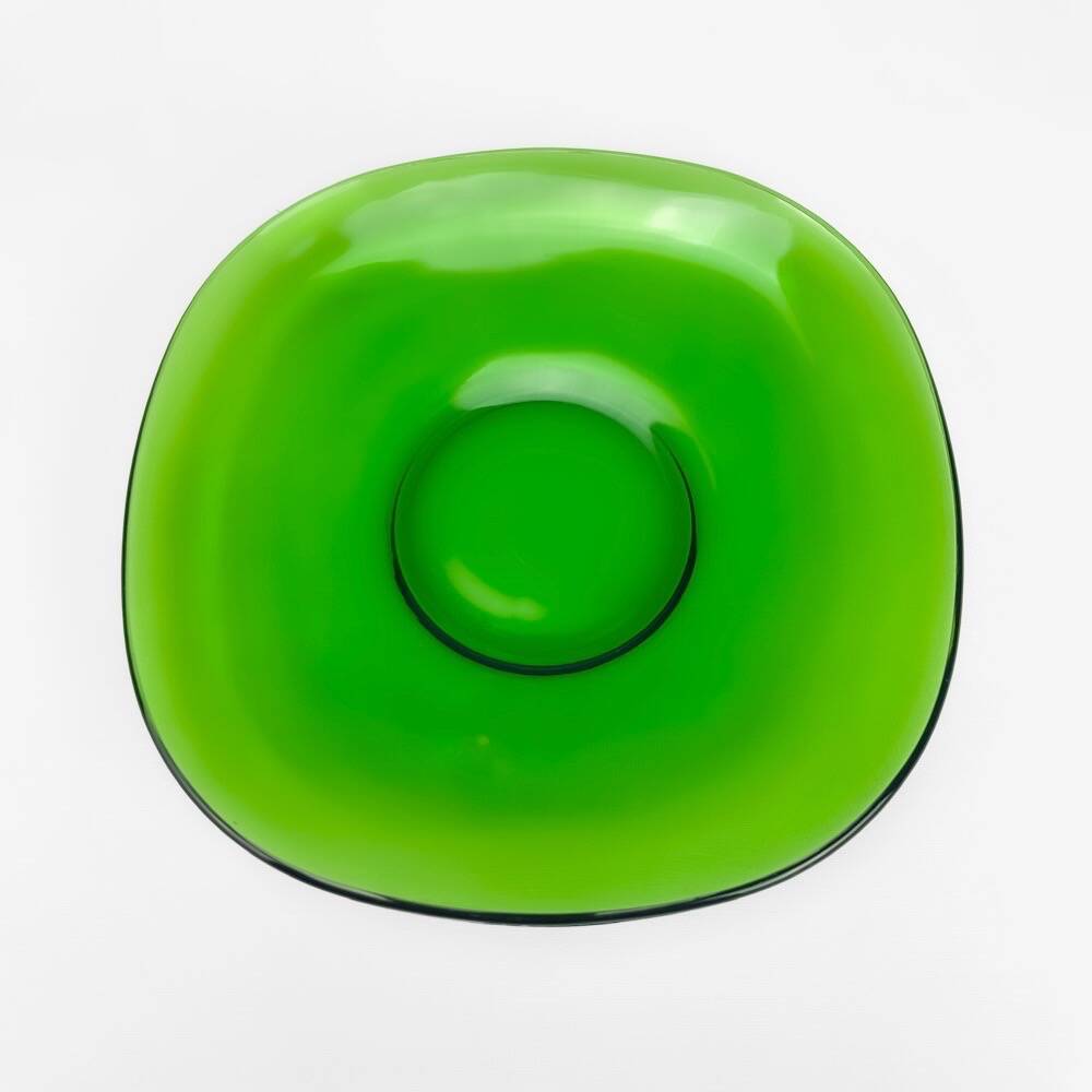 6 Large Vereco cups and saucers emerald green 70s