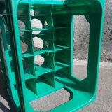 Vintage Tresch green plastic bottle box