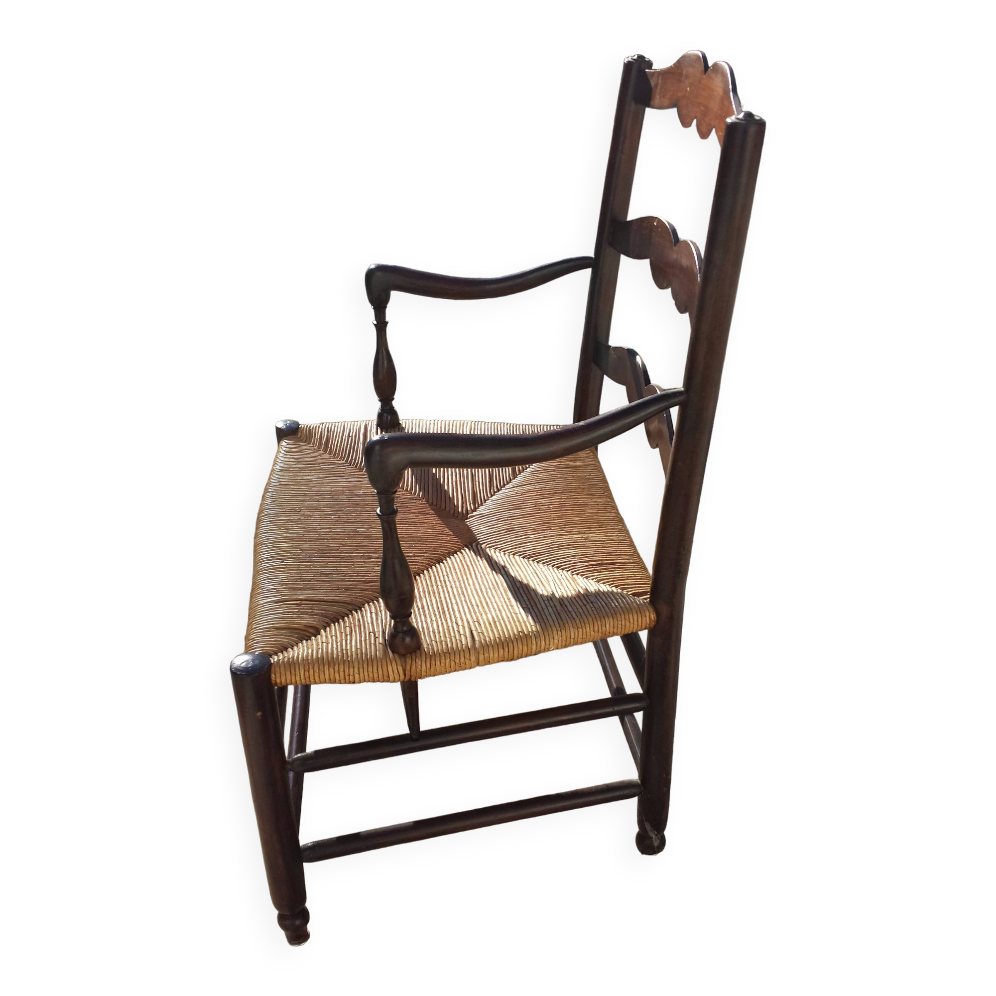 Old Provençal straw chair