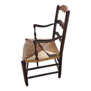 fauteuil paillé provençal