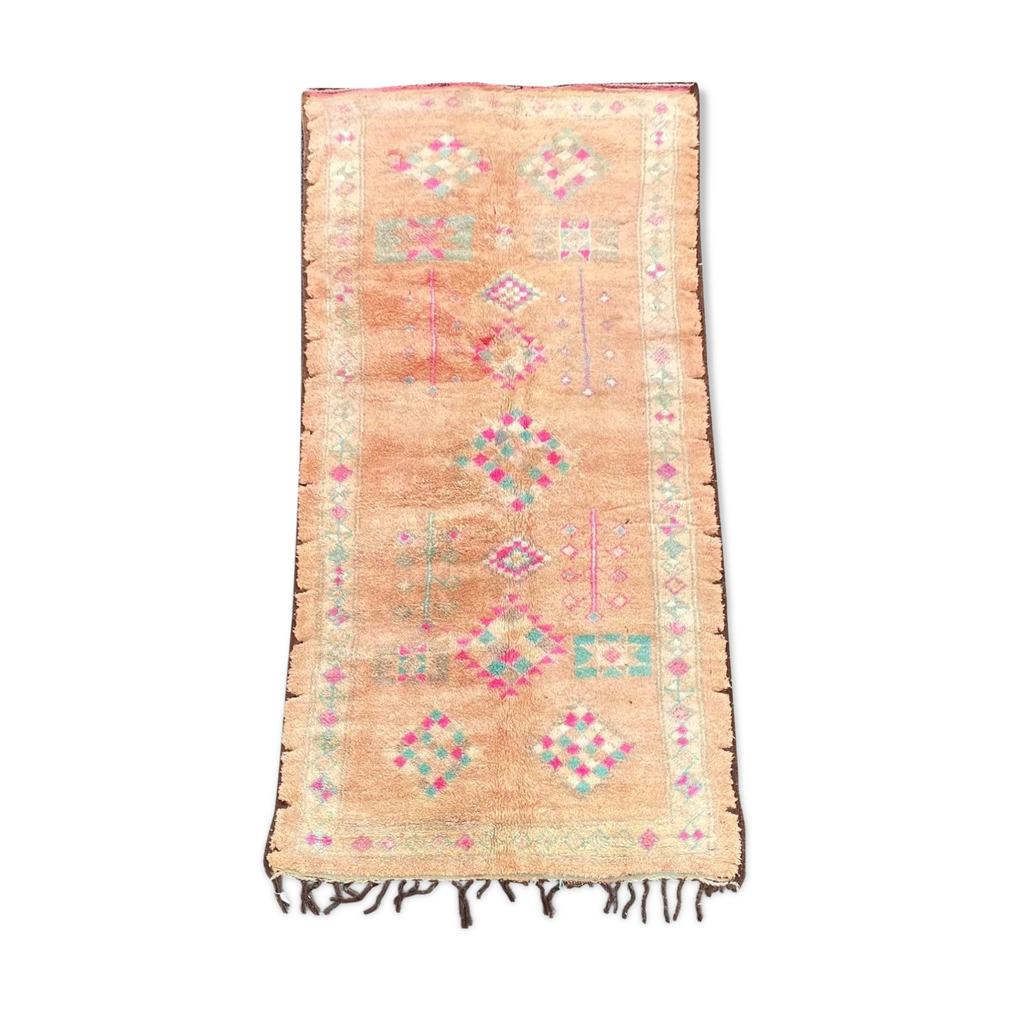Moroccan vintage carpet boujad 165x370 cm