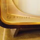 Philips vintage TV, lacquered wood frame -Holland- 50s