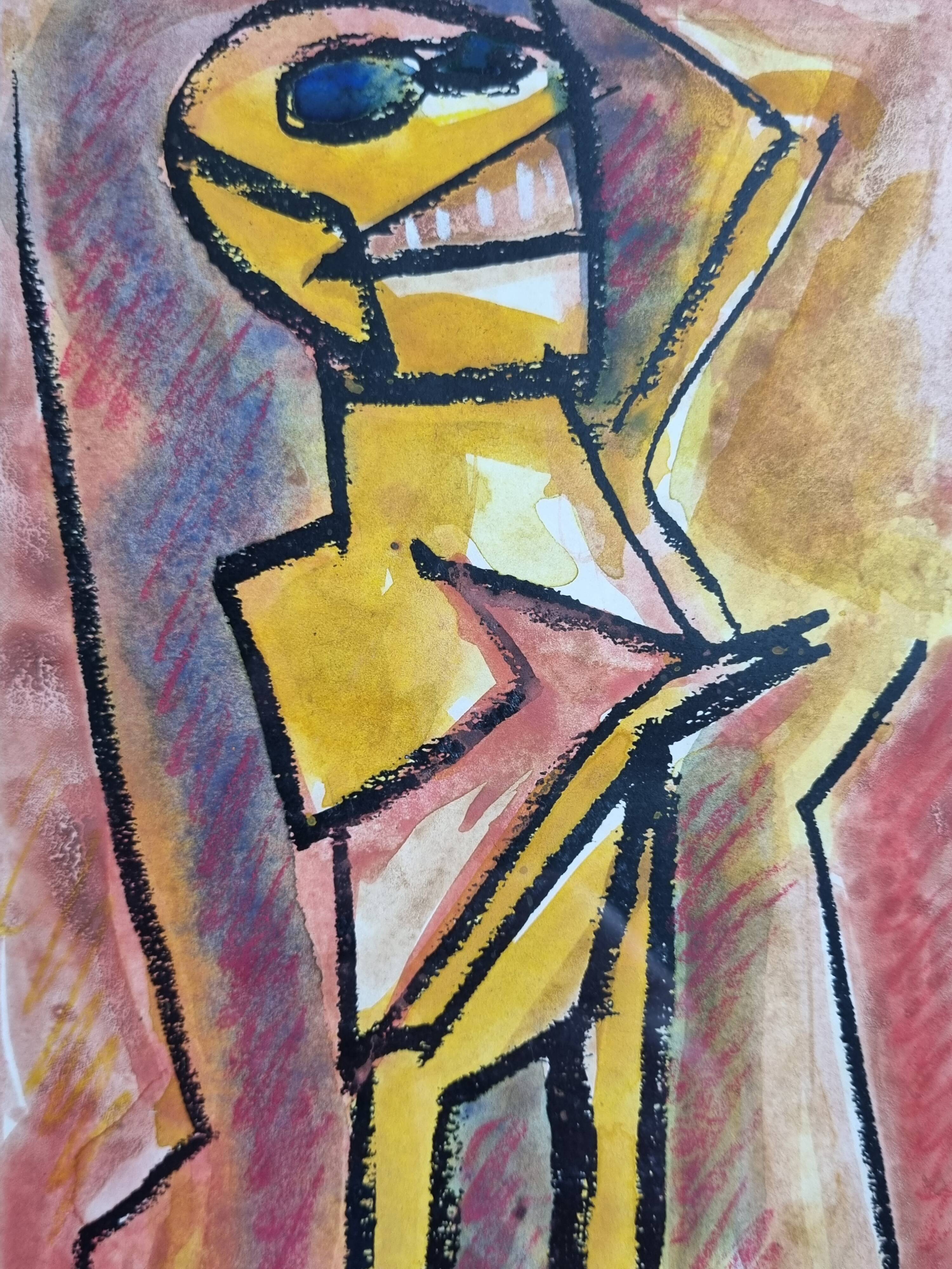 Expressionist portrait by Bernard Leijs, 1990