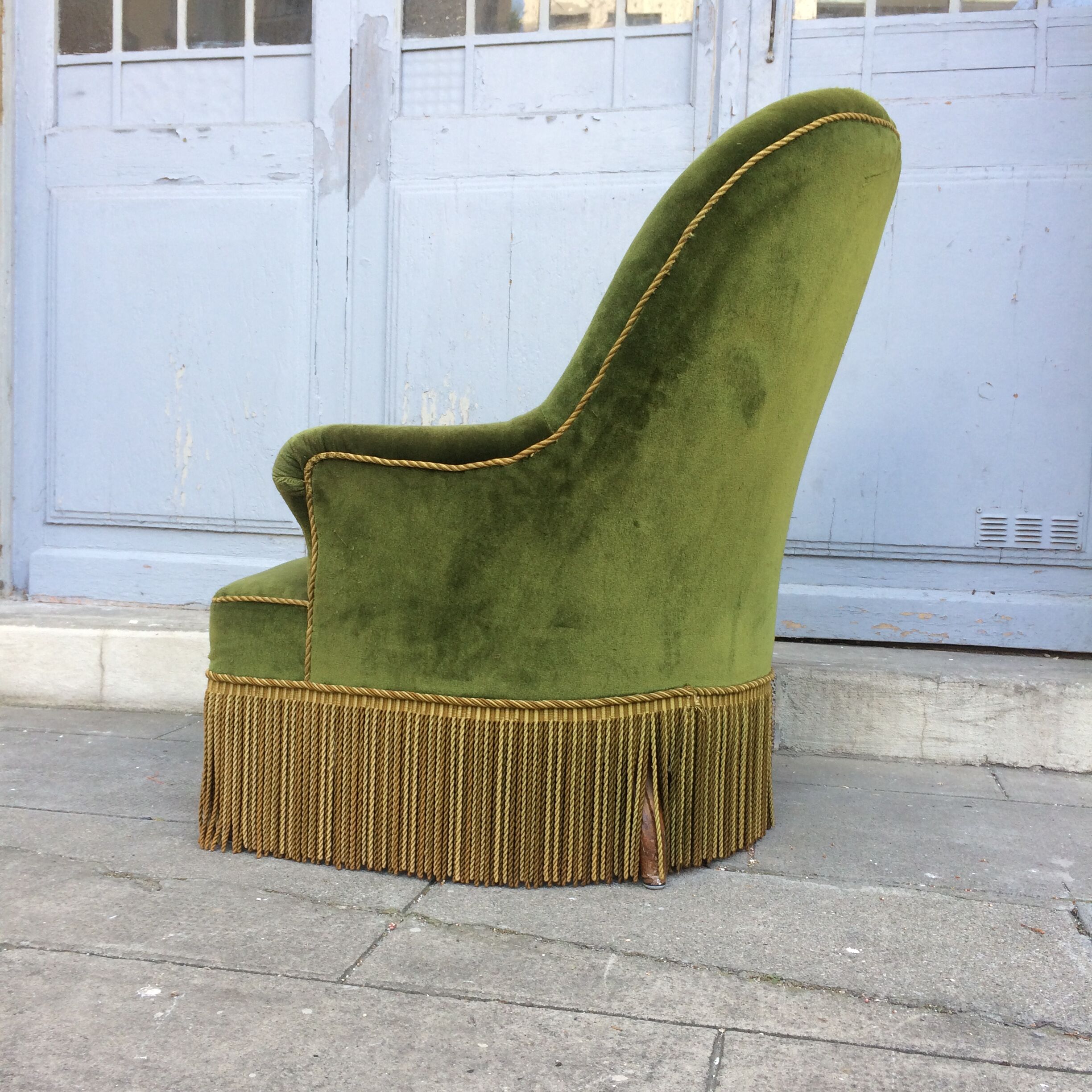 Toad style Art Deco armchair
