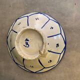 TERRACOTTA SALAD BOWL ORIGINAL MOROCCO BLUE TONES