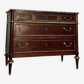 Commode En Acajou D’époque Louis XVI XVIII Eme Siècle