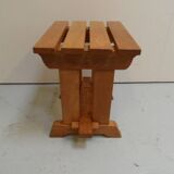 Vintage brutalist oak coffee table