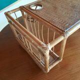 plateau rotin et bambou/table d'appoint