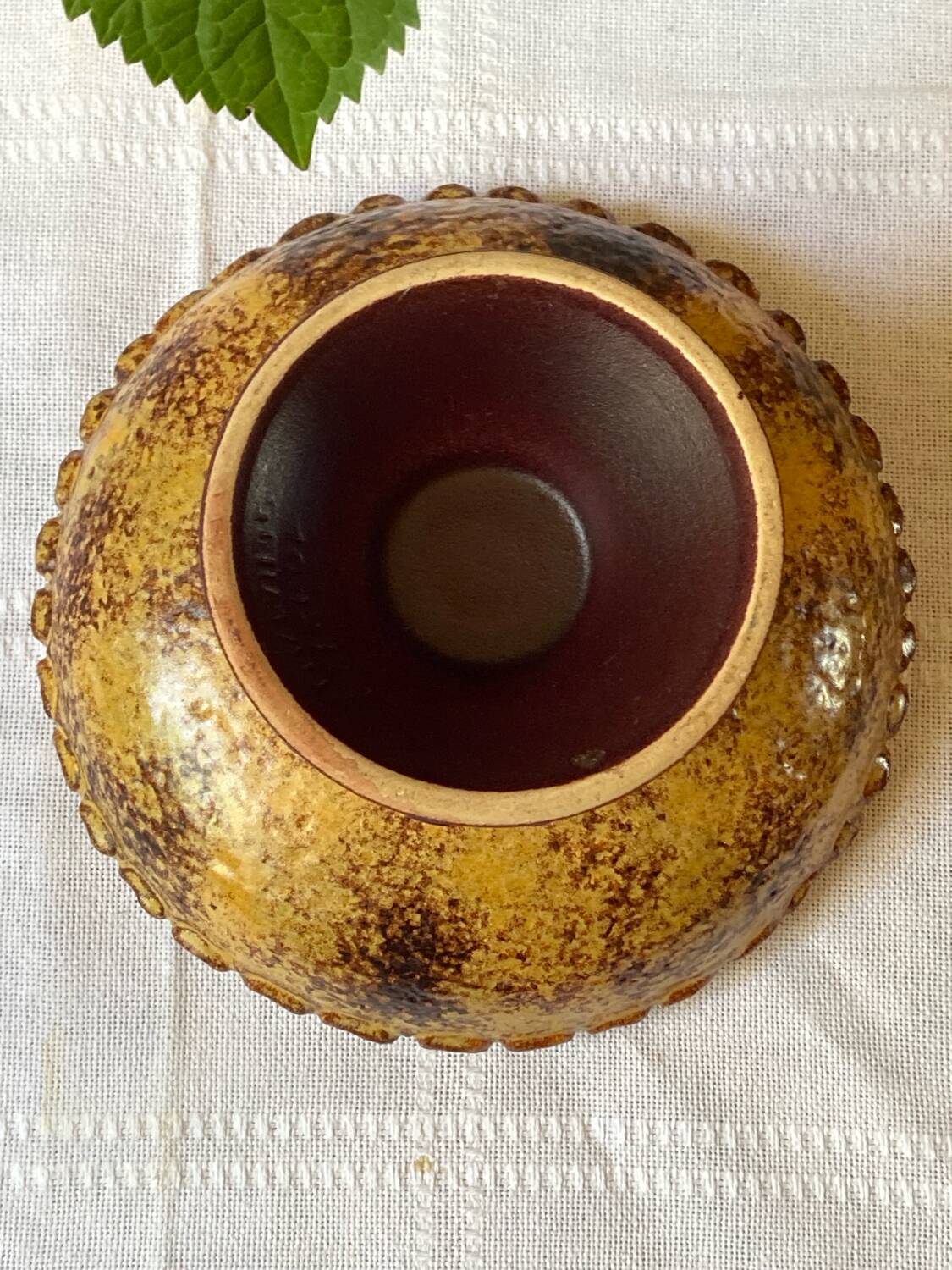 Vintage German earthenware fruit bowl – 1970s
