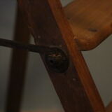 Old wooden stepladder with bodyguards