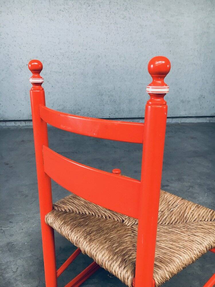 Austrian Folk Art Rush Side Chair, 1970s