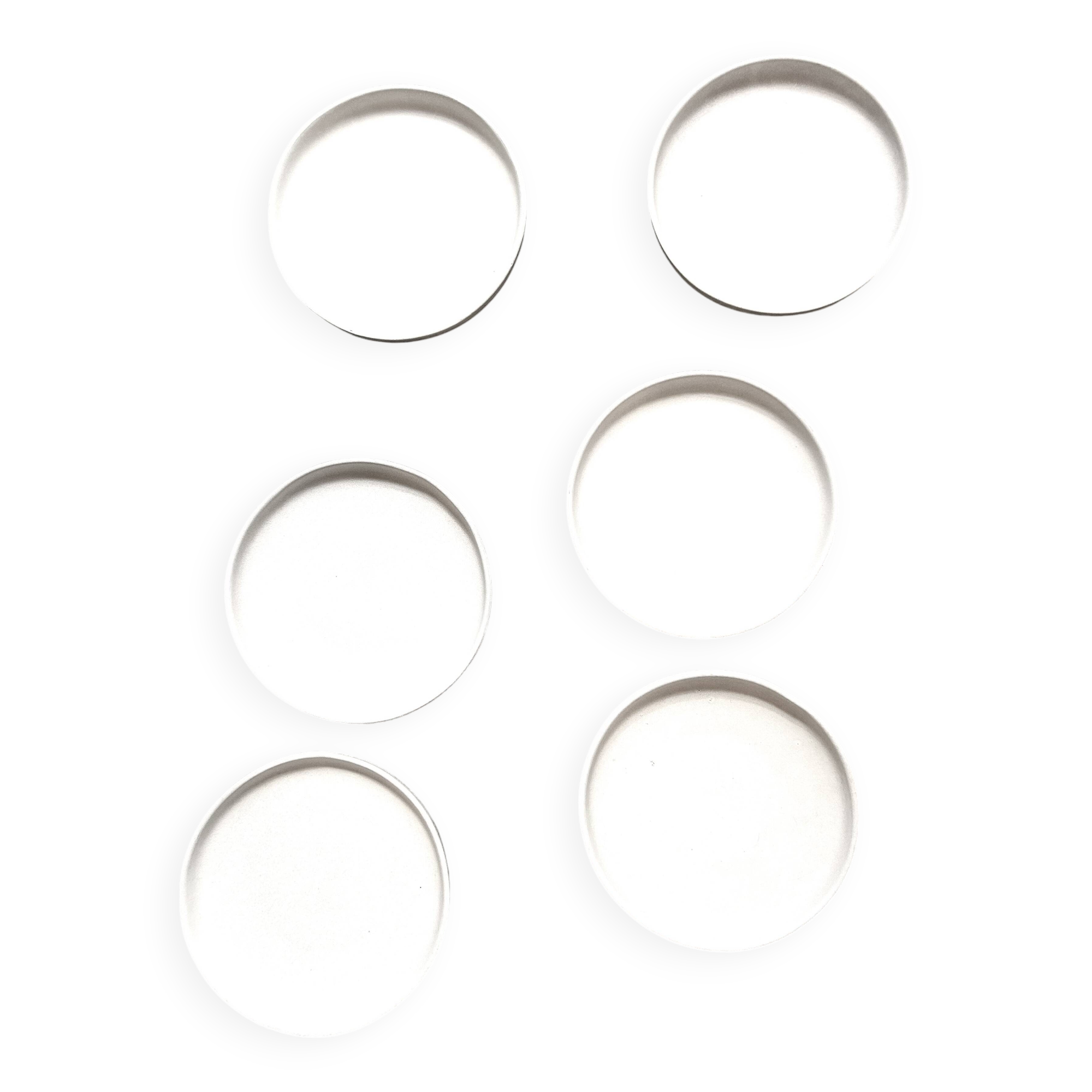 6 Small plates / dessert plates - in enamelled stoneware