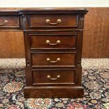 Classic English Desk with Green Inlay