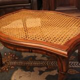 Seating stool styling colonial style solid wood sitting canne late 19th