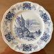 6 large flat antique plates in Sarreguemines earthenware
