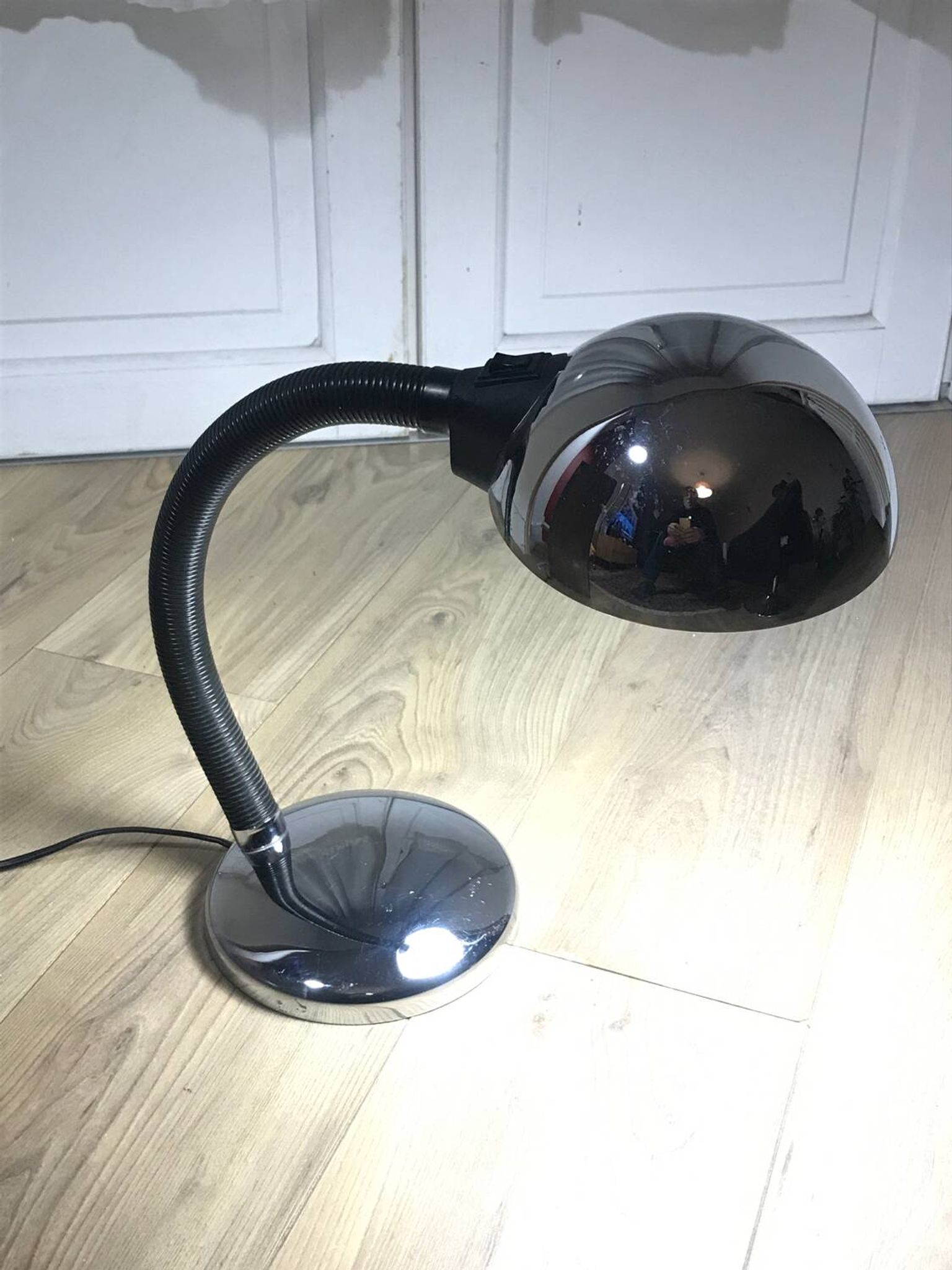 Lampe cobra chromée années 70