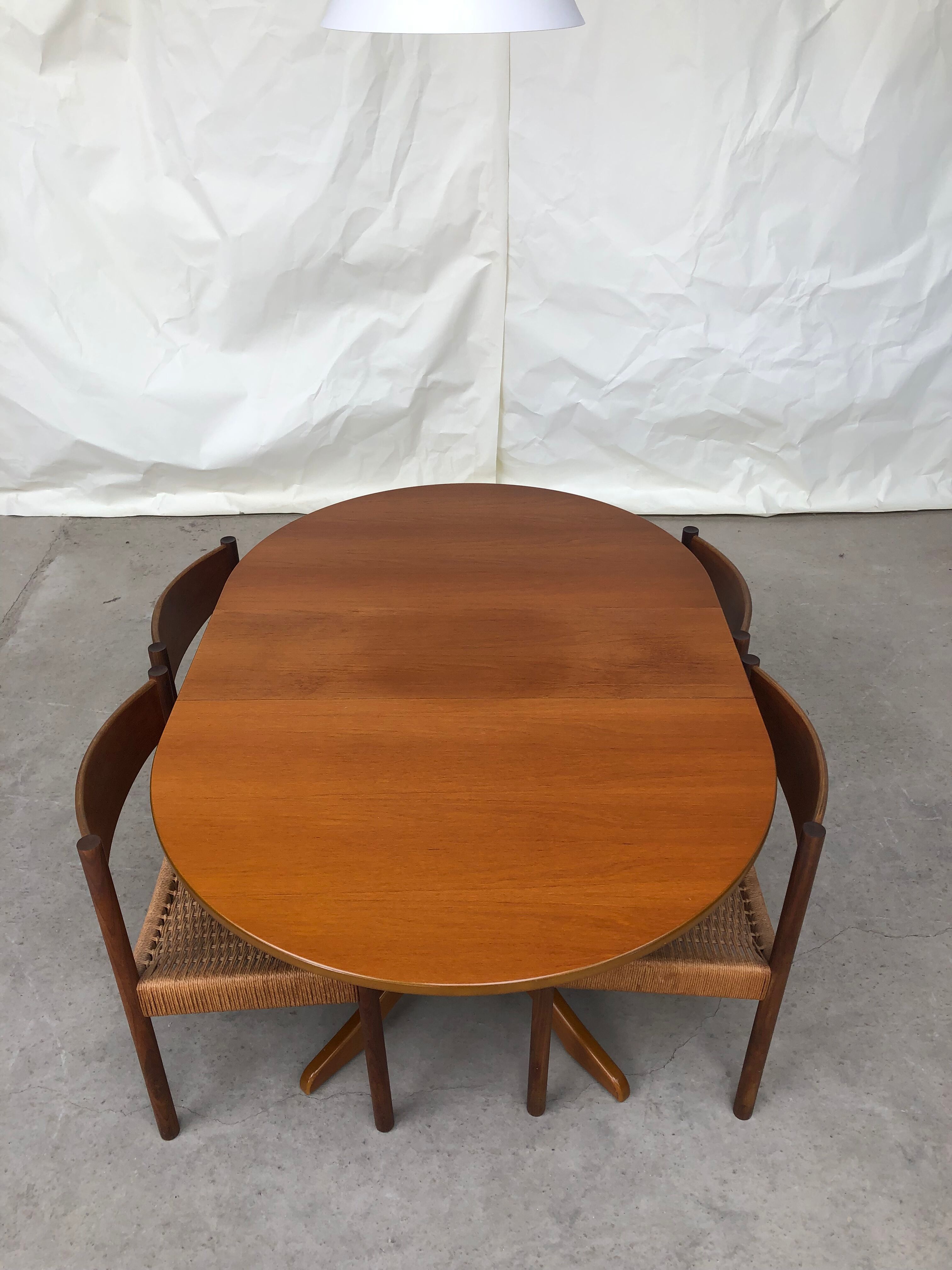 Vtg Mid Century Extending Drop Leaf Dining Gate Leg Compact Table Retro Danish