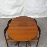 Vtg Mid Century Extending Drop Leaf Dining Gate Leg Compact Table Retro Danish