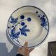 Blue earthenware salad bowl Moulin des loups