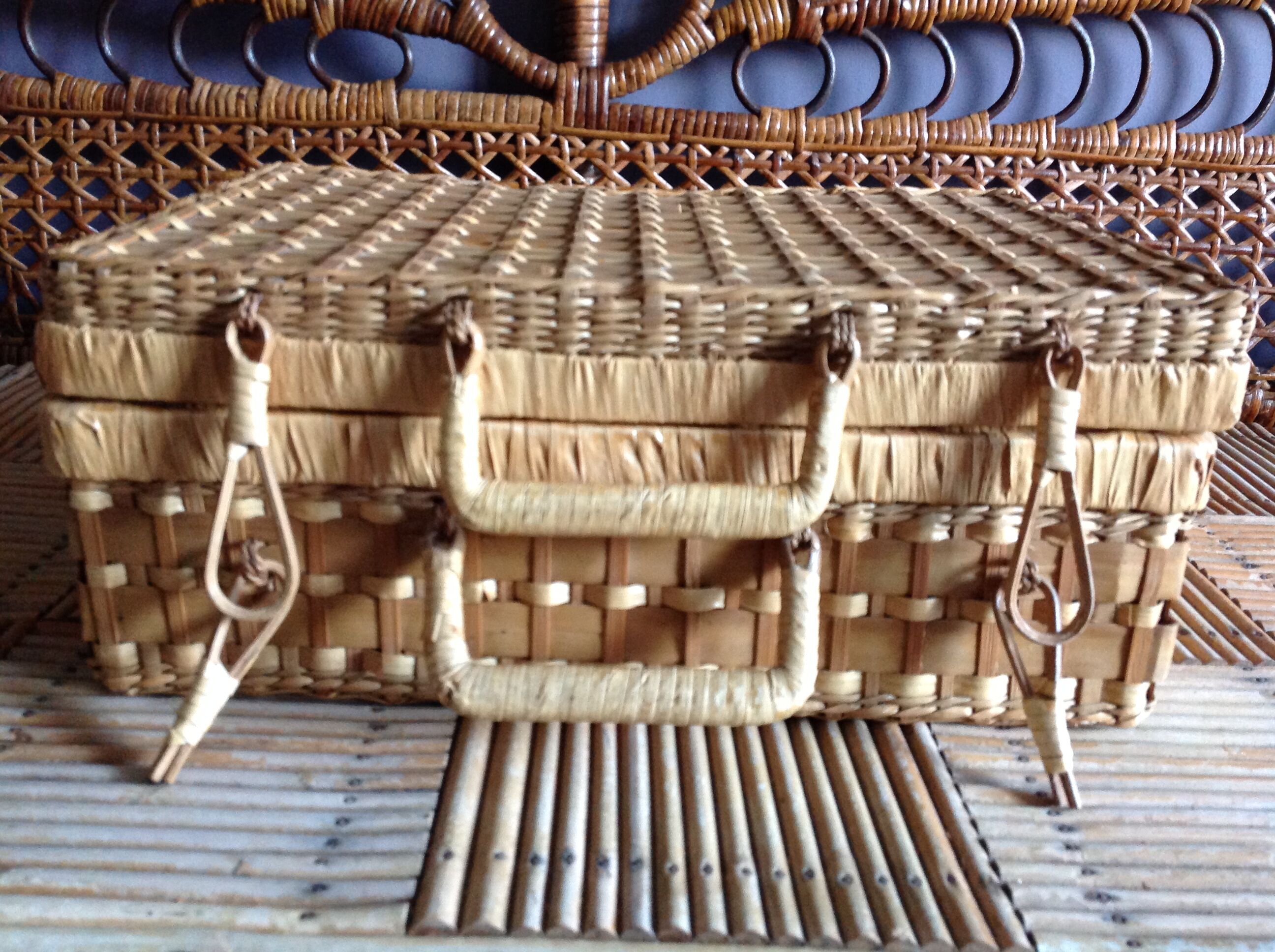 Wicker suitcase
