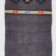 Mid Century Modern Kilim Runner Rug, Handmade Boho Hallway Carpet,56x244Cm