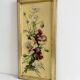Peinture ancienne huile sur carton verticale fleurs pavots