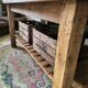 XXL solid oak kitchen island/worktop 180 x 105