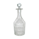 Old-time bistrot crystal carafe cut with flat ribs 1900