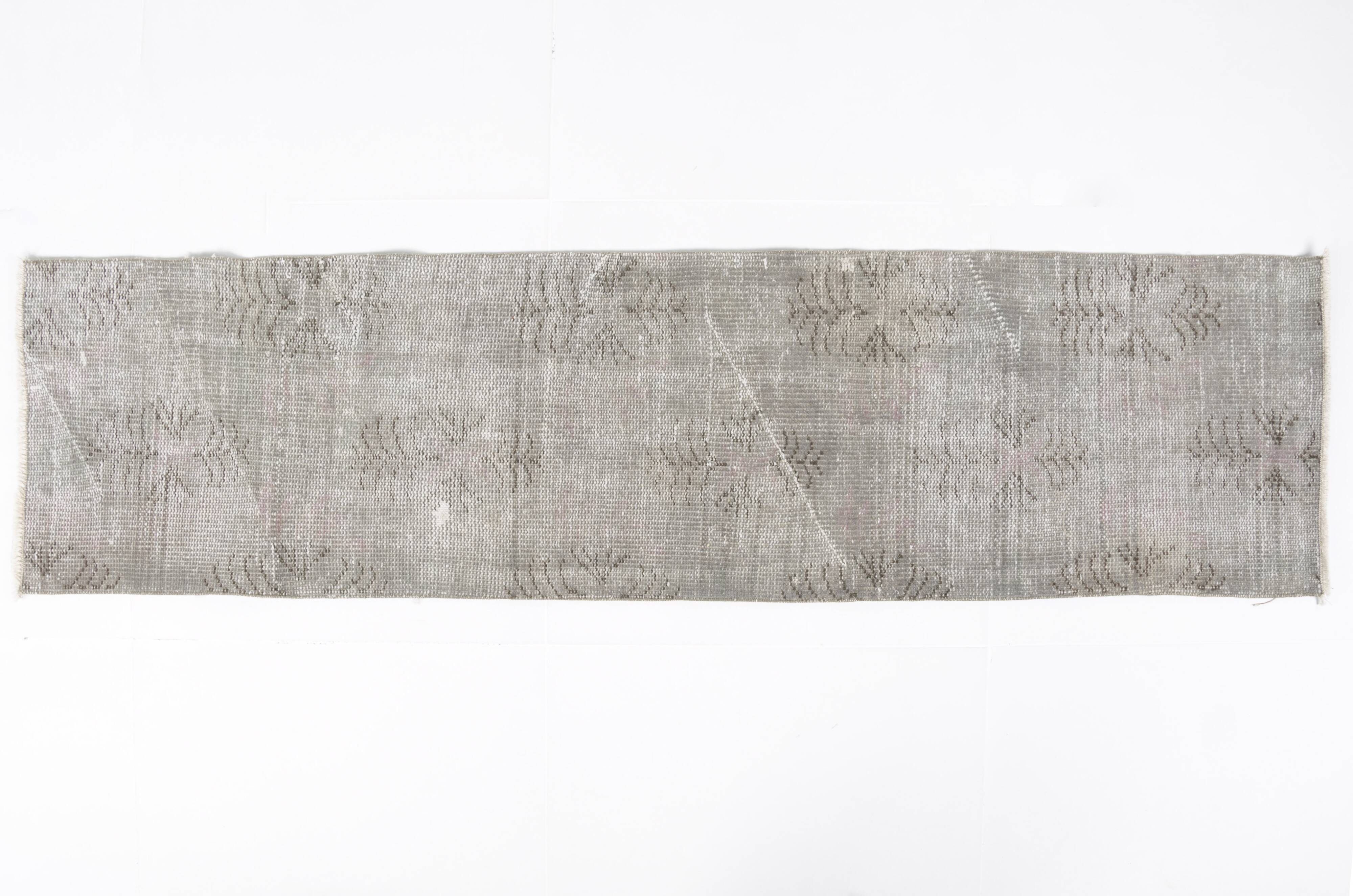 Grey Vintage Oushak Runner