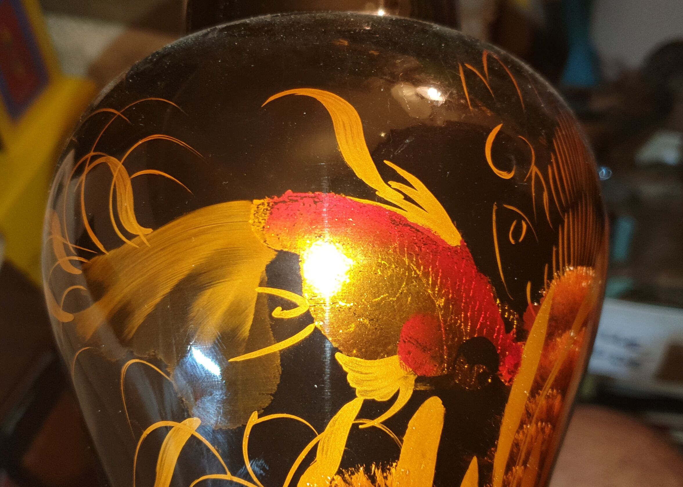 superb chinese lask vase
