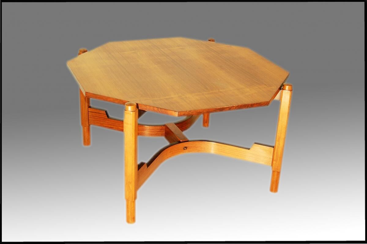 Teak coffee table, Italian design