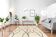 Tapis marocain moderne blanc