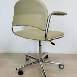 Vintage Office Armchair in Pistachio Color by Kovona