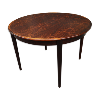 Table ronde en palissandre à rallonges