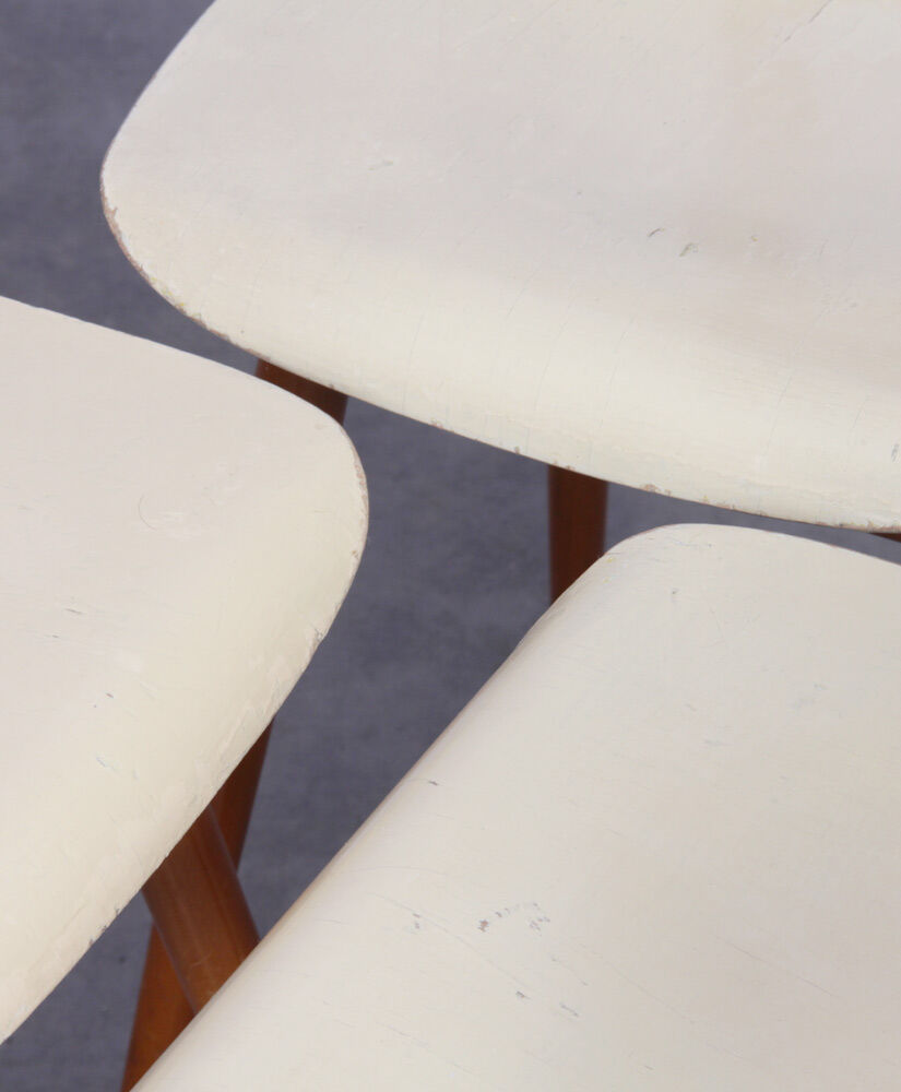 Suite of 3 vintage chairs for Ton, Czech design, 1960