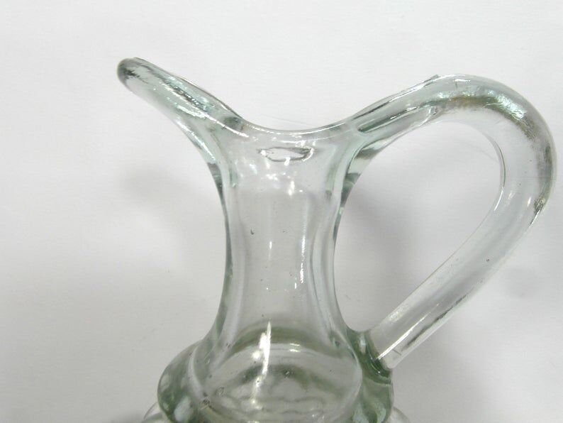 Glass pitcher, grape cluster wine carafe