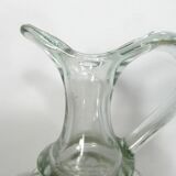 Glass pitcher, grape cluster wine carafe