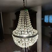 Crystal and Brass Hot Air Balloon Tassel Chandelier